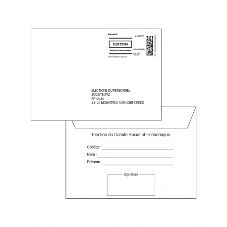 Enveloppes retour Préaffranchies 162x229 standard - Vote par