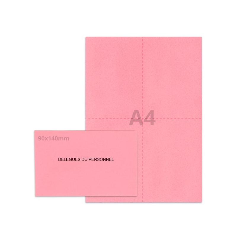 Feuilles de papier couleur Rose Vif assorti aux enveloppes